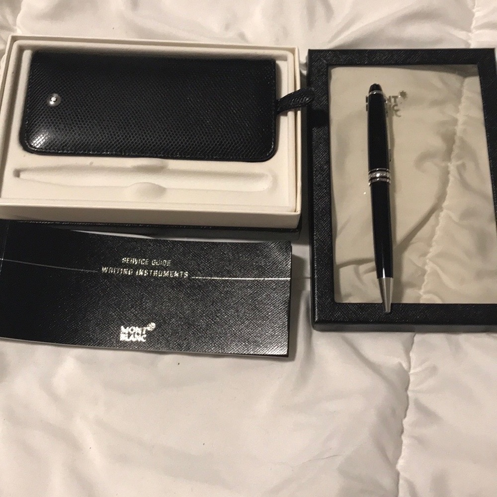 NEW - Mont Blanc Meisterstuck Platinum-coated ball pen - Picture 9 of 10